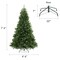Casafield Realistic Green Spruce Unlit Artificial Holiday Christmas Tree with Sturdy Metal Stand